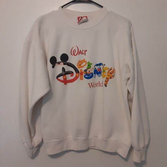 Vtg 90s USA Made Mickey Inc Sweatshirt S Walt Disney World Distressed Crewneck - Picture 2 of 11
